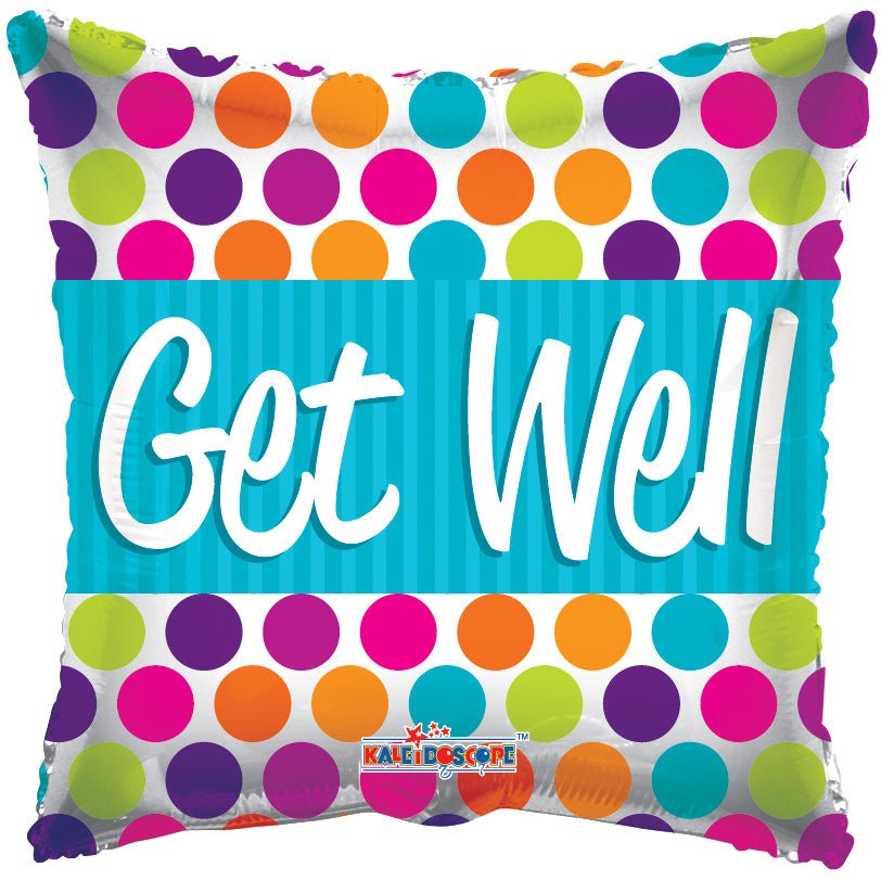 Get Well Dots Mylar Balloon - JJ's Party House