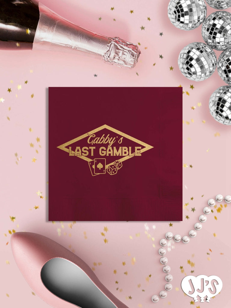 Girls Last Gamble Las Vegas Bachelorette Party Napkins - JJ's Party House