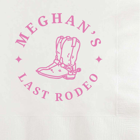 Girls Last Rodeo Double Boot Bachelorette Party Napkins - JJ's Party House
