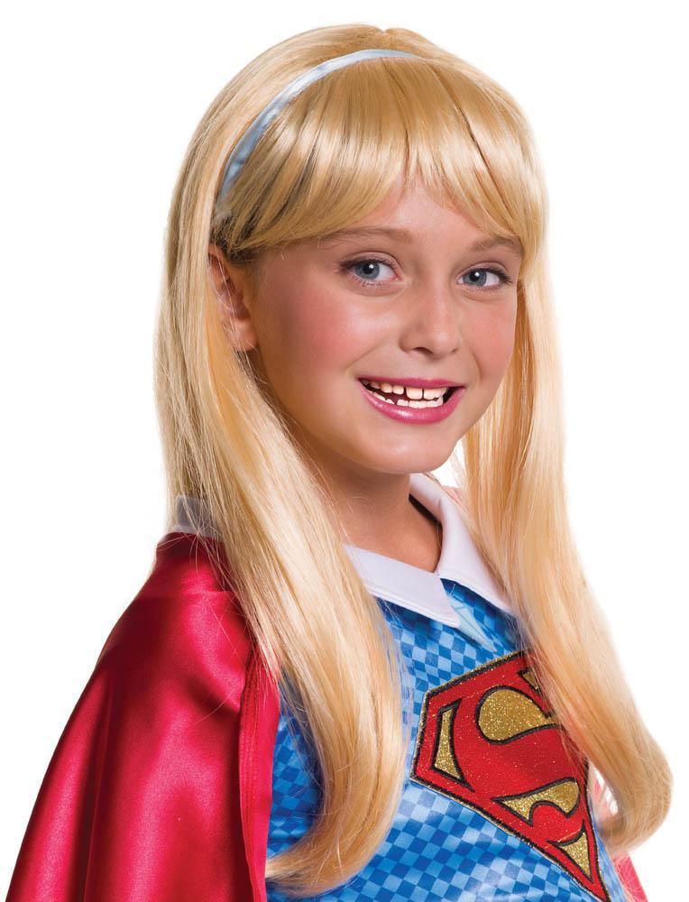 Girls Supergirl Wig - Superman - JJ's Party House