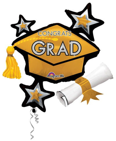 Gold Congrats Grad Cluster - JJ's Party House