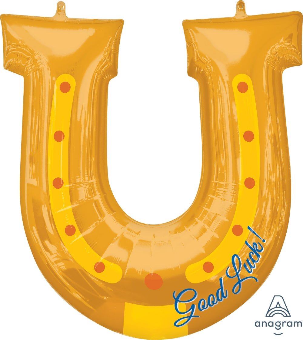 Good Luck Horseshoe Jumbo Balloon 28" - JJ's Party House