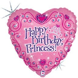Happy Birthday Princess Mylar Balloon 18" - JJ's Party House