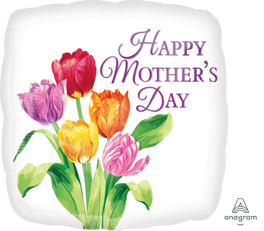 Happy Mother's Day Pretty Tulips Balloon 18" - JJ's Party House