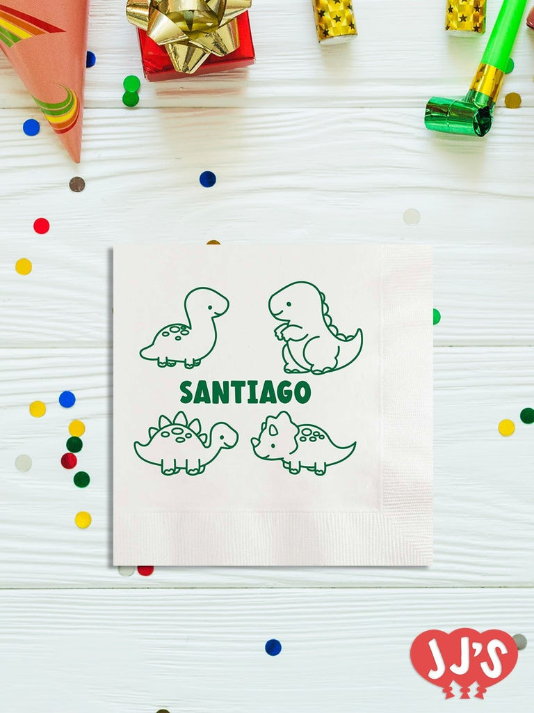 Kids Baby Dinosaurs Birthday Personalized Napkins - JJ's Party House