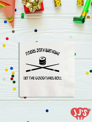 Let the Good Times Roll Sushi Birthday Personalized Napkins - JJ's Party House