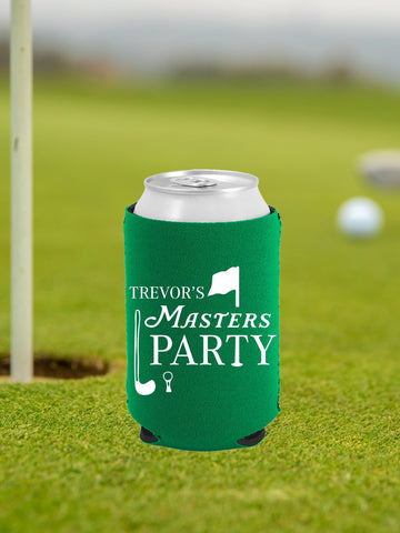 Master of Golf Personalized Can Coolers - JJ's Party House - Custom Frosted Cups and Napkins