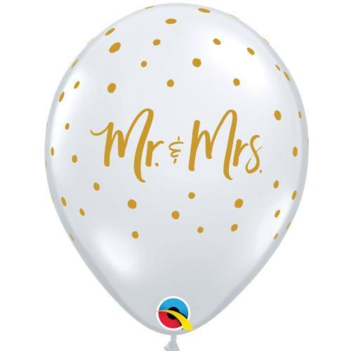 Mr & Mrs Dots Clear Balloon 11" - JJ's Party House