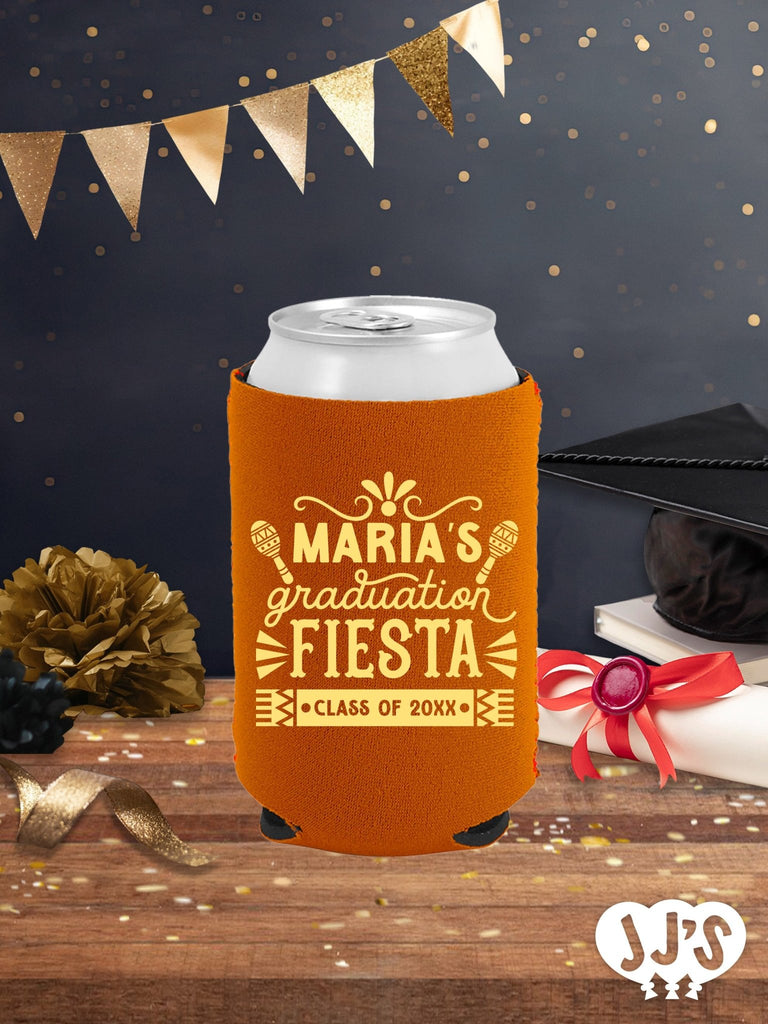 My Fiesta Personalized Graduation Can Coolers - JJ's Party House - Custom Frosted Cups and Napkins