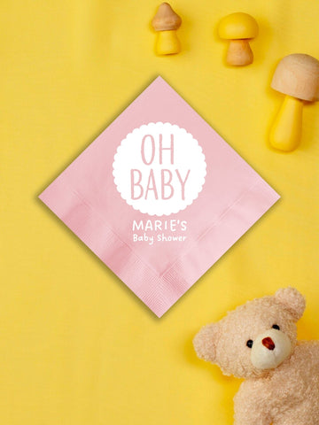 Oh Baby Baby Shower Napkins - JJ's Party House