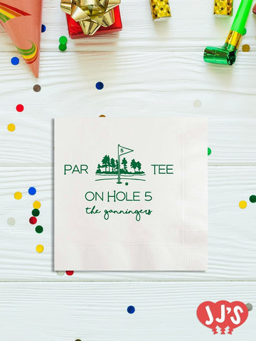 Par Tee on the Golf Course Personalized Napkins - JJ's Party House