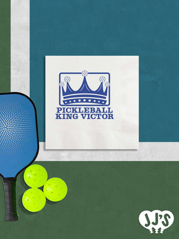 Pickleball King Custom Napkins - JJ's Party House - Custom Frosted Cups and Napkins