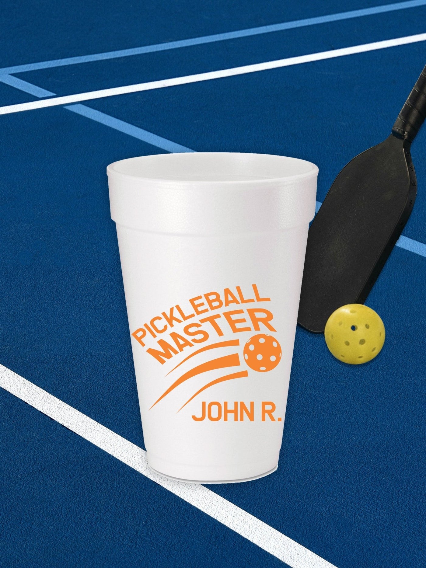 Pickleball Master Custom Foam Cups - JJ's Party House - Custom Frosted Cups and Napkins