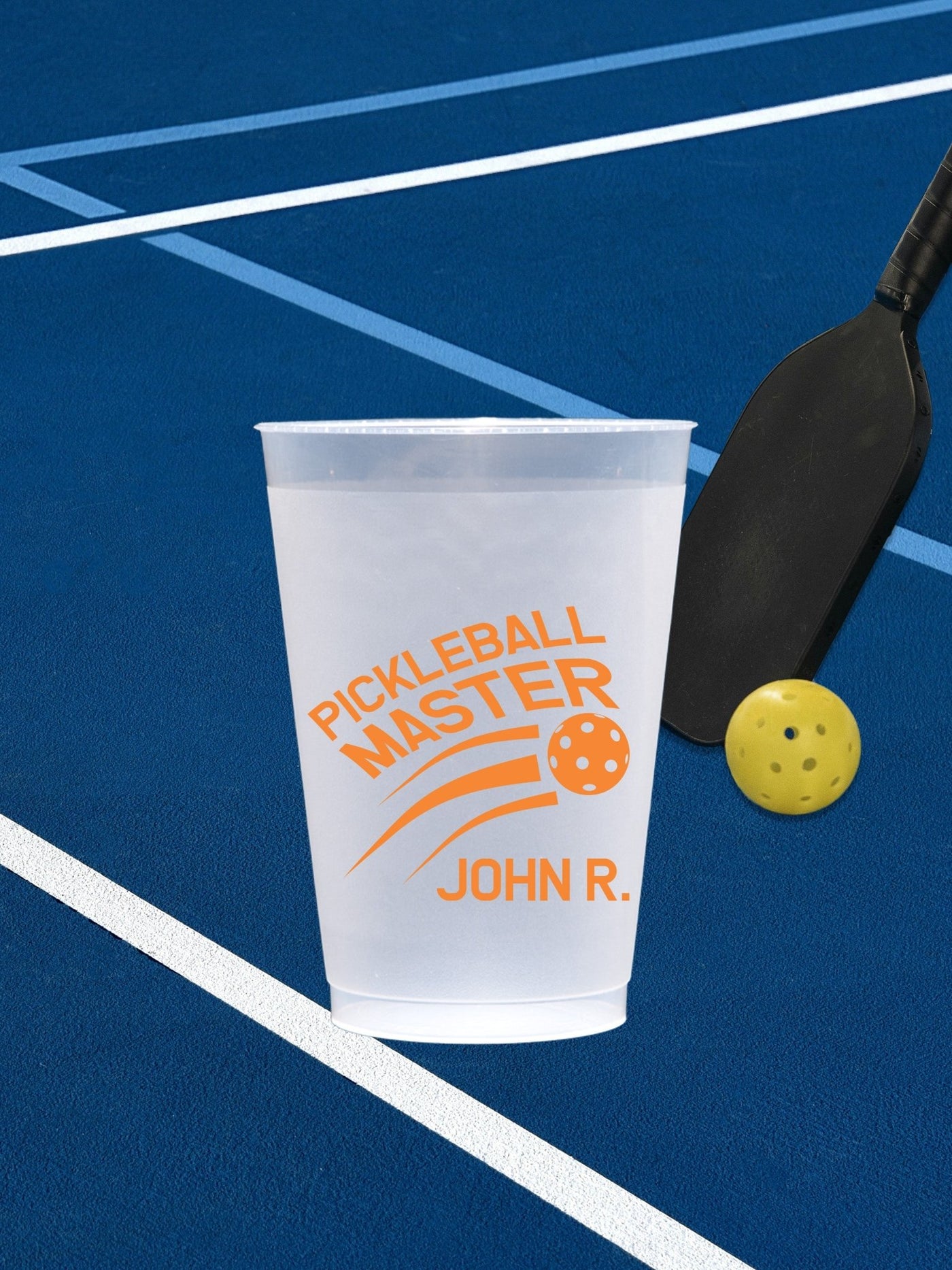 Pickleball Master Custom Fosted Cups - JJ's Party House - Custom Frosted Cups and Napkins