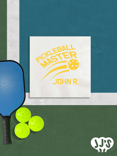 Pickleball Master Custom Napkins - JJ's Party House - Custom Frosted Cups and Napkins