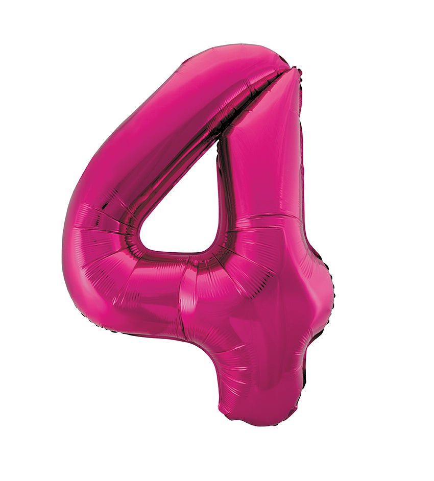 Pink Number 4 Balloon 34" - JJ's Party House