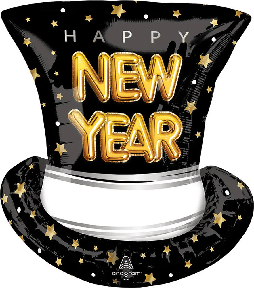 Pop Clink Cheers Top Hat Jumbo Balloon 24" - JJ's Party House