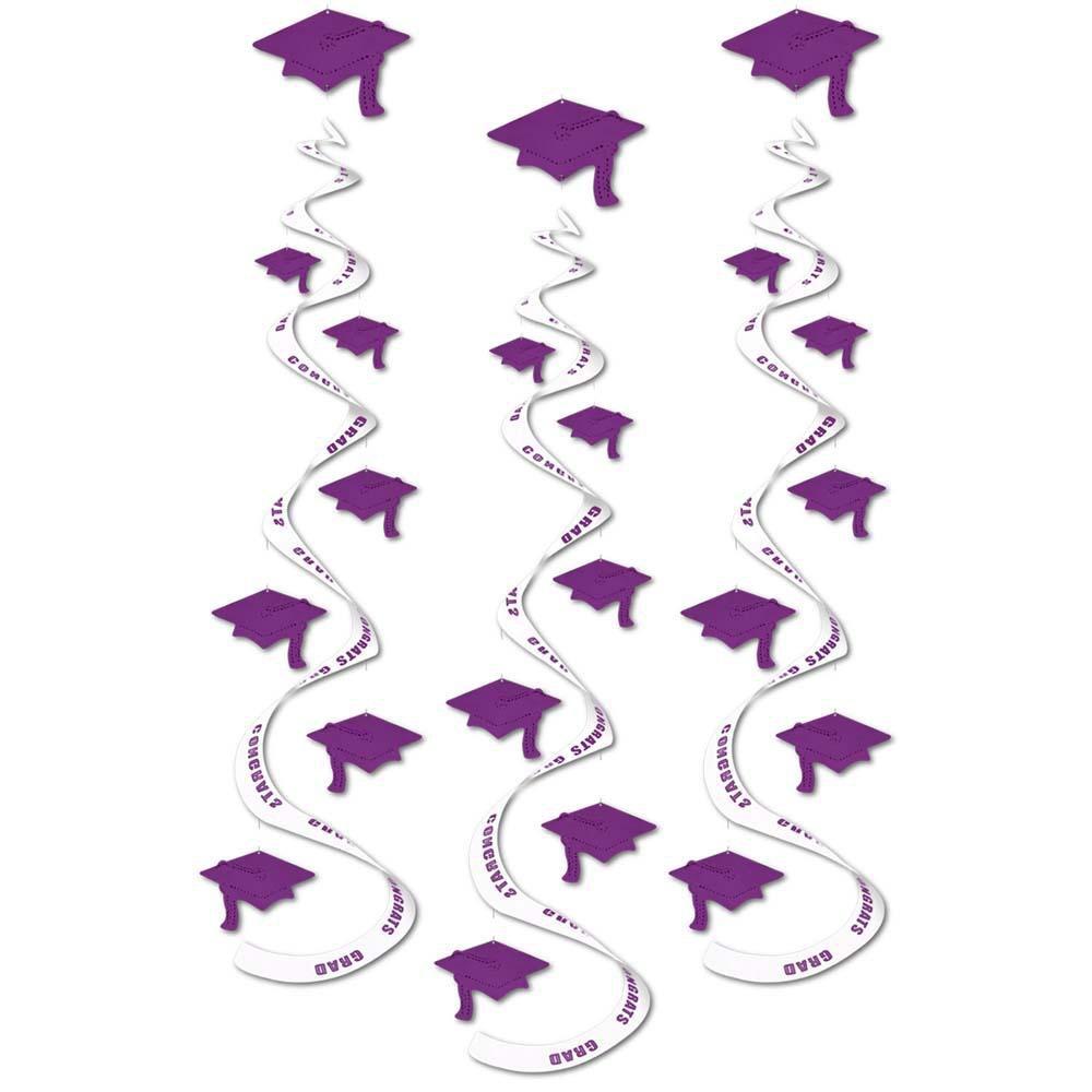 Printed Grad Cap Whirls - JJ's Party House