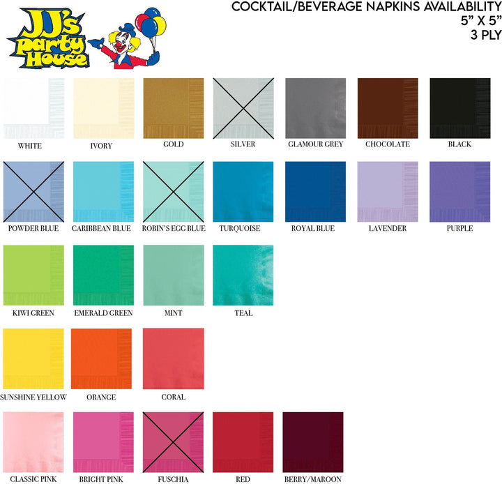 Rainbow Baby Shower Custom and Personalized Beverage Napkins - JJ's Party House