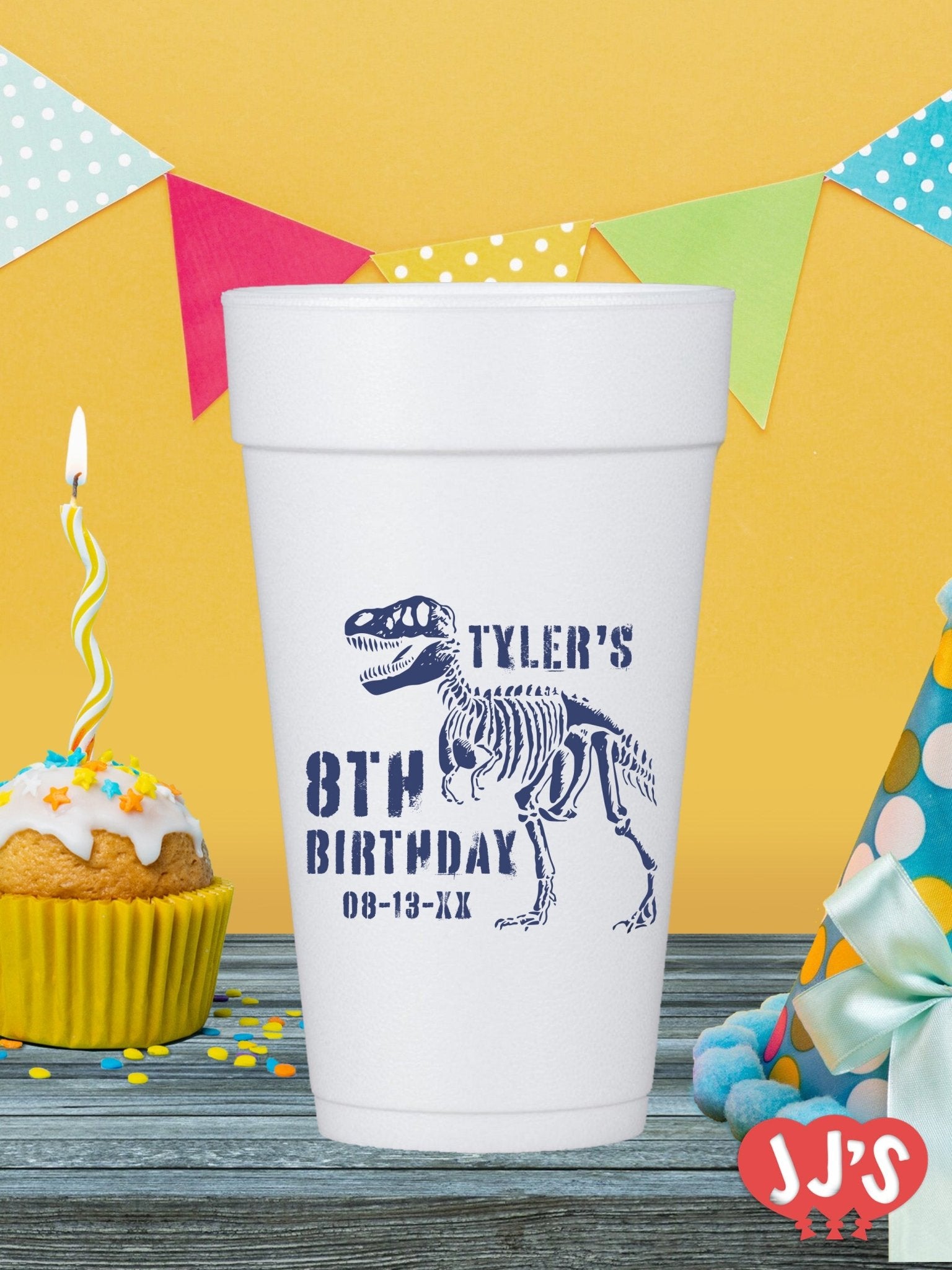 Roar Some Adventure Dinosaur Birthday Party Custom Foam Cups