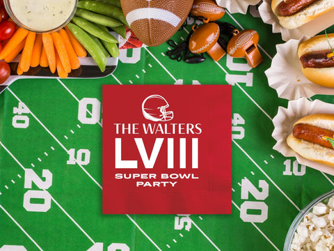 The Big Game Personalized Game Day Napkins - JJ's Party House - Custom Frosted Cups and Napkins