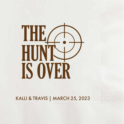 The Hunt is Over Personalized Wedding Napkins - JJ's Party House