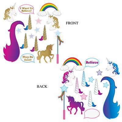 Unicorn Glittered Photo Booth Props - JJ's Party House