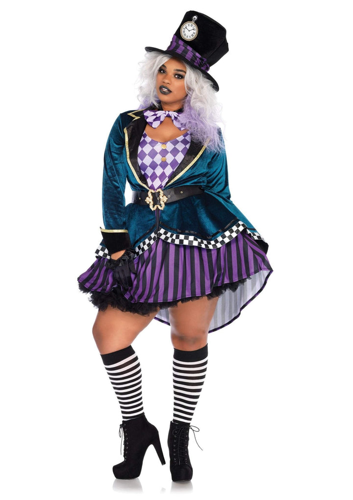 Womens Plus Size Delightful Mad Hatter Costume - JJ's Party House