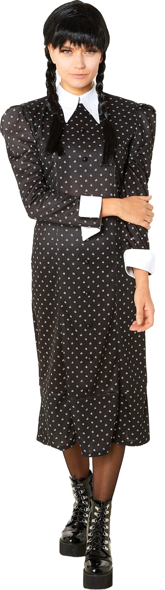 Womens Wednesday Addams Dress Costume - JJ's Party House