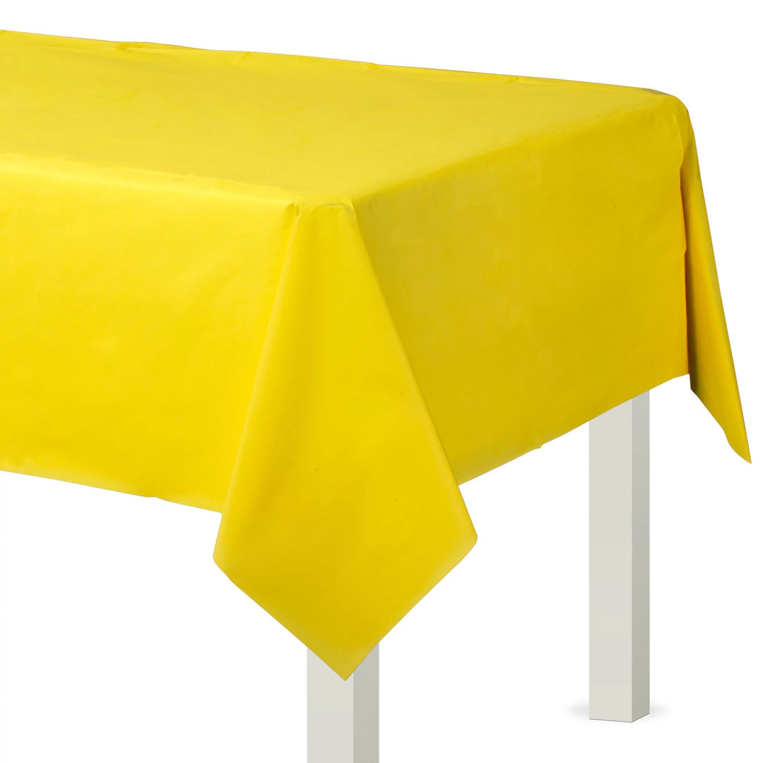 Yellow Flannel - Backed Table Cover, 54in x 108in - JJ's Party House: Birthday, Balloons & Custom Party Favors