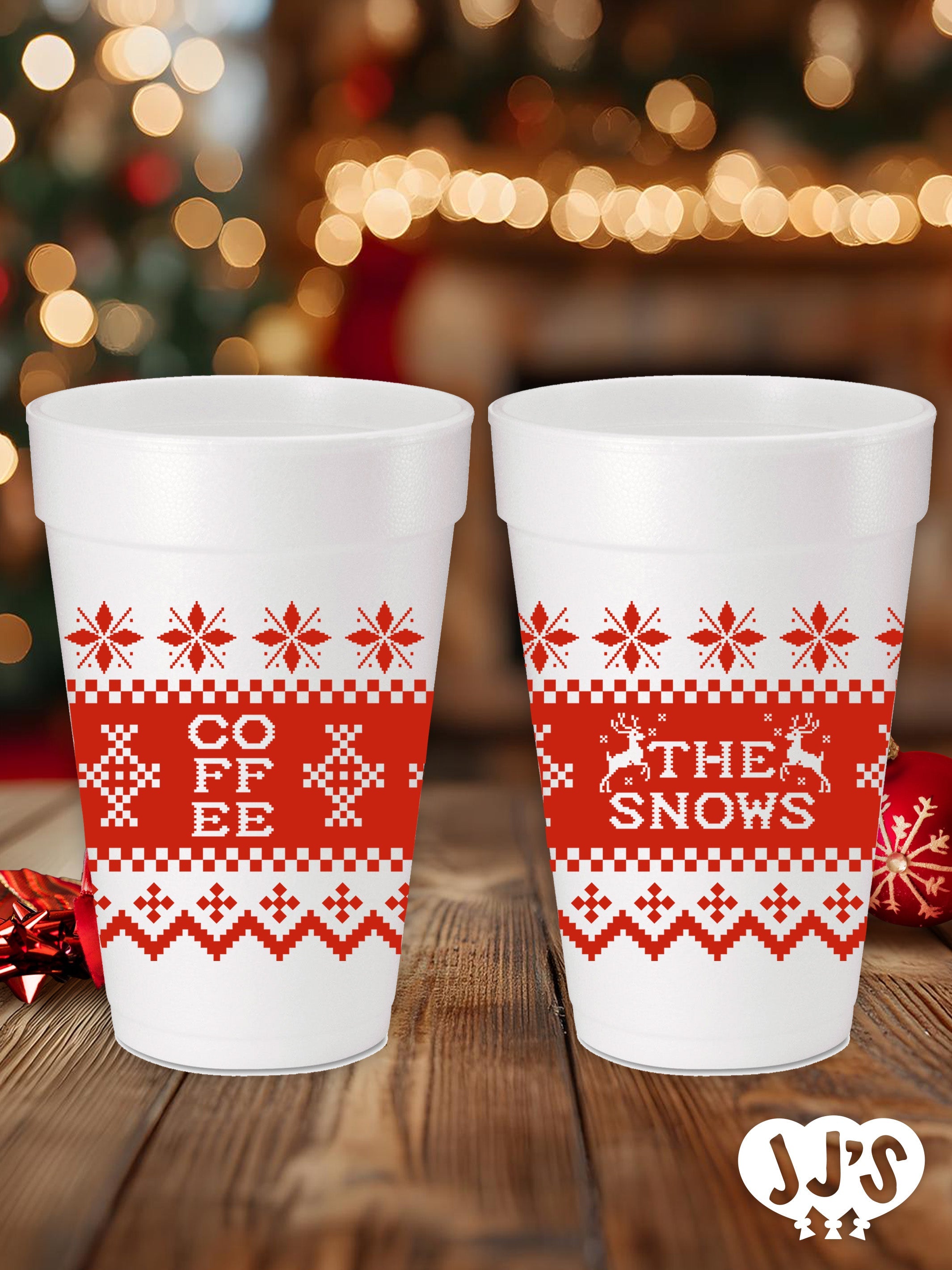 Custom Christmas Foam Cups