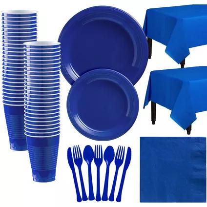 Royal Blue Plastic Tableware