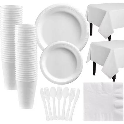 White Plastic Tableware