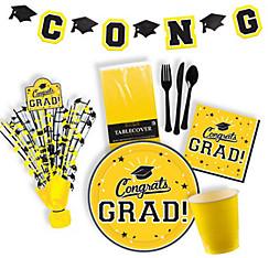 Yellow graduation party supplies, decorations and balloon available at JJ's Party House in McAllen