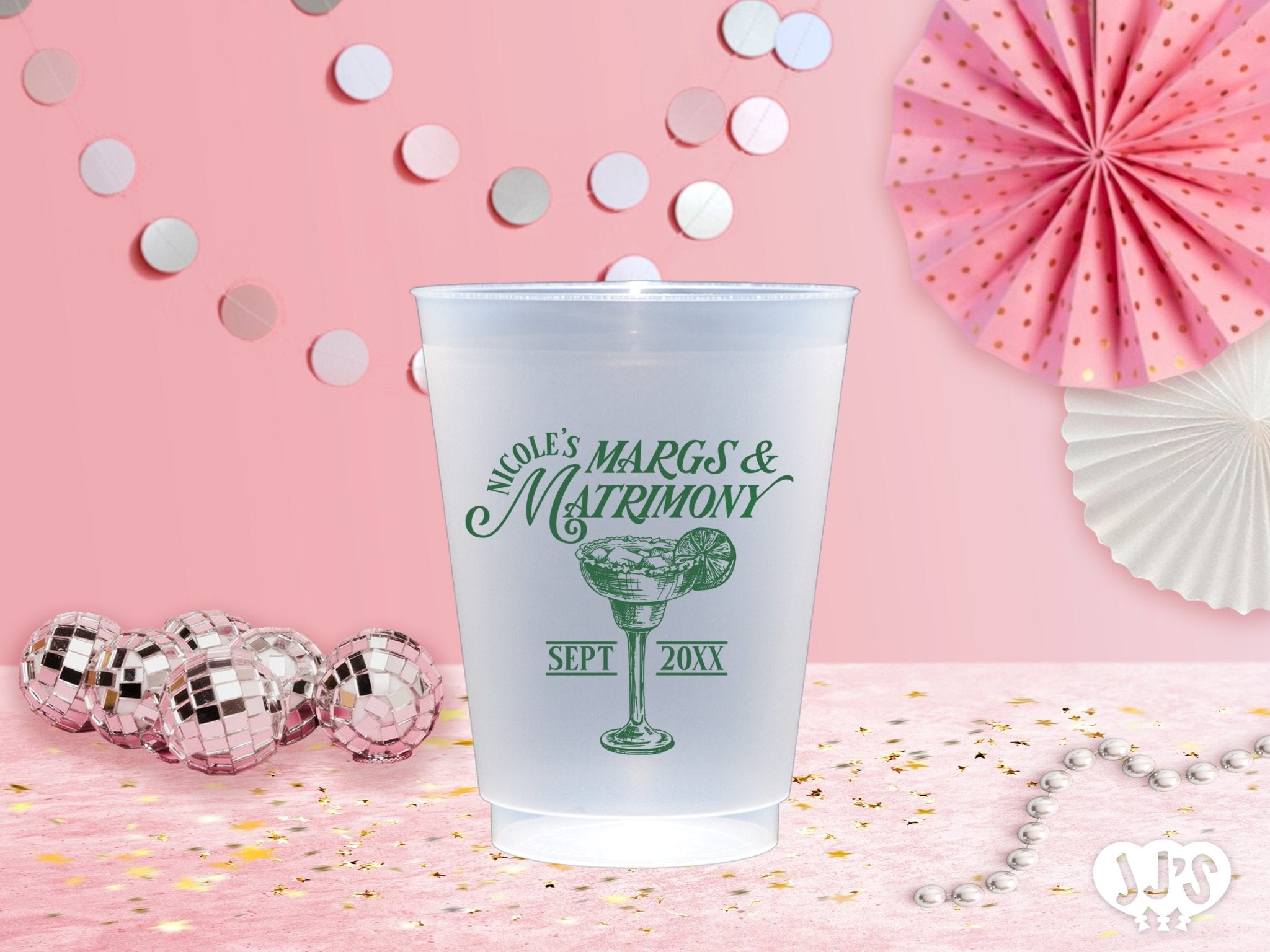 Bachelorette Custom Frosted Cups - JJ's Party House: Custom Party Favors, Napkins & Cups