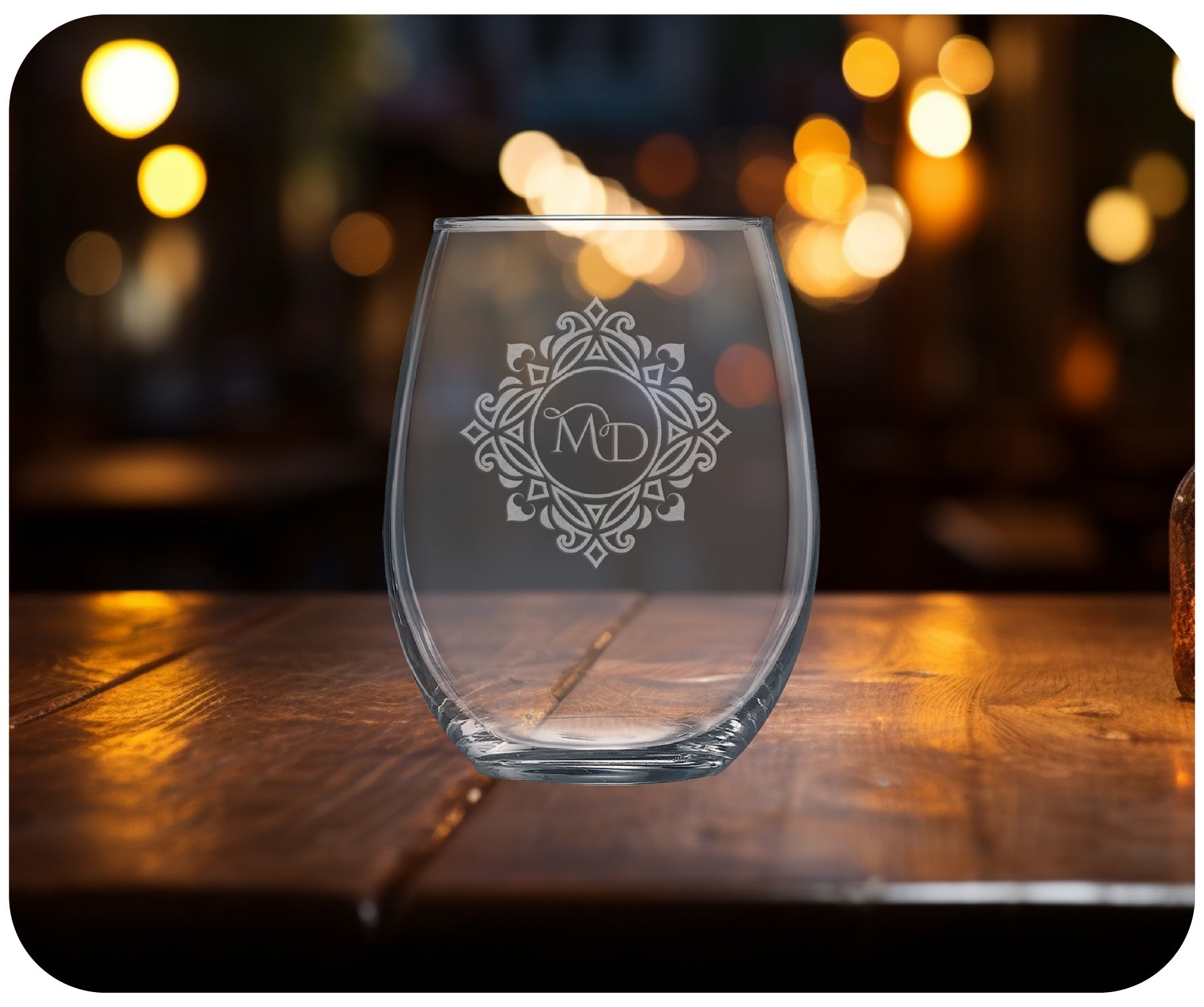 Custom Stemless Wine Glasses - JJ's Party House McAllen, TX