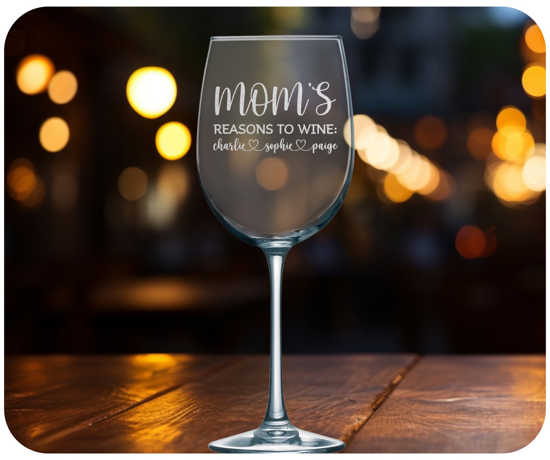 Custom Stemmed Wine Glasses - JJ's Party House McAllen, TX