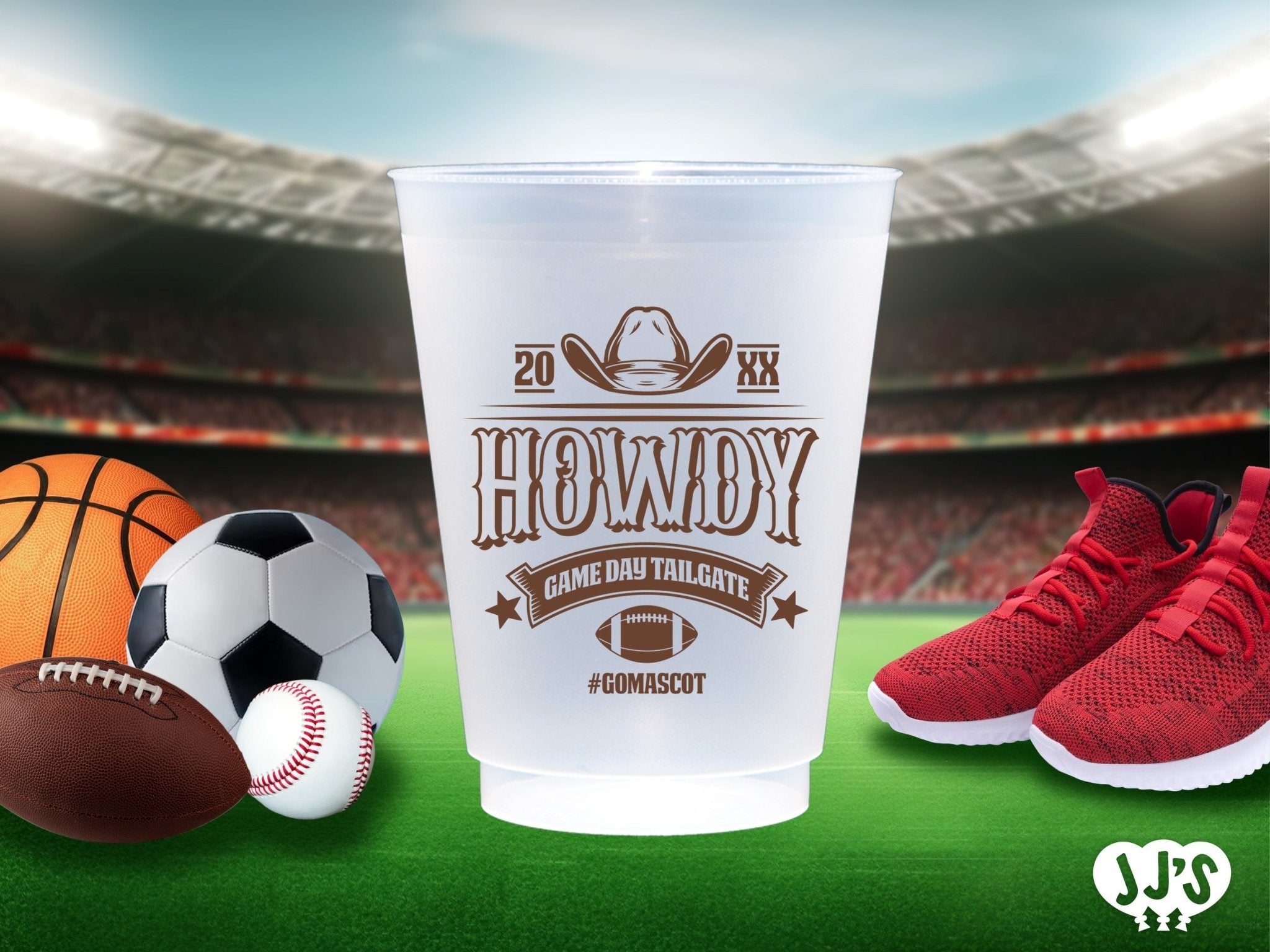 Custom Tailgating Party Frosted Cups - JJ's Party House