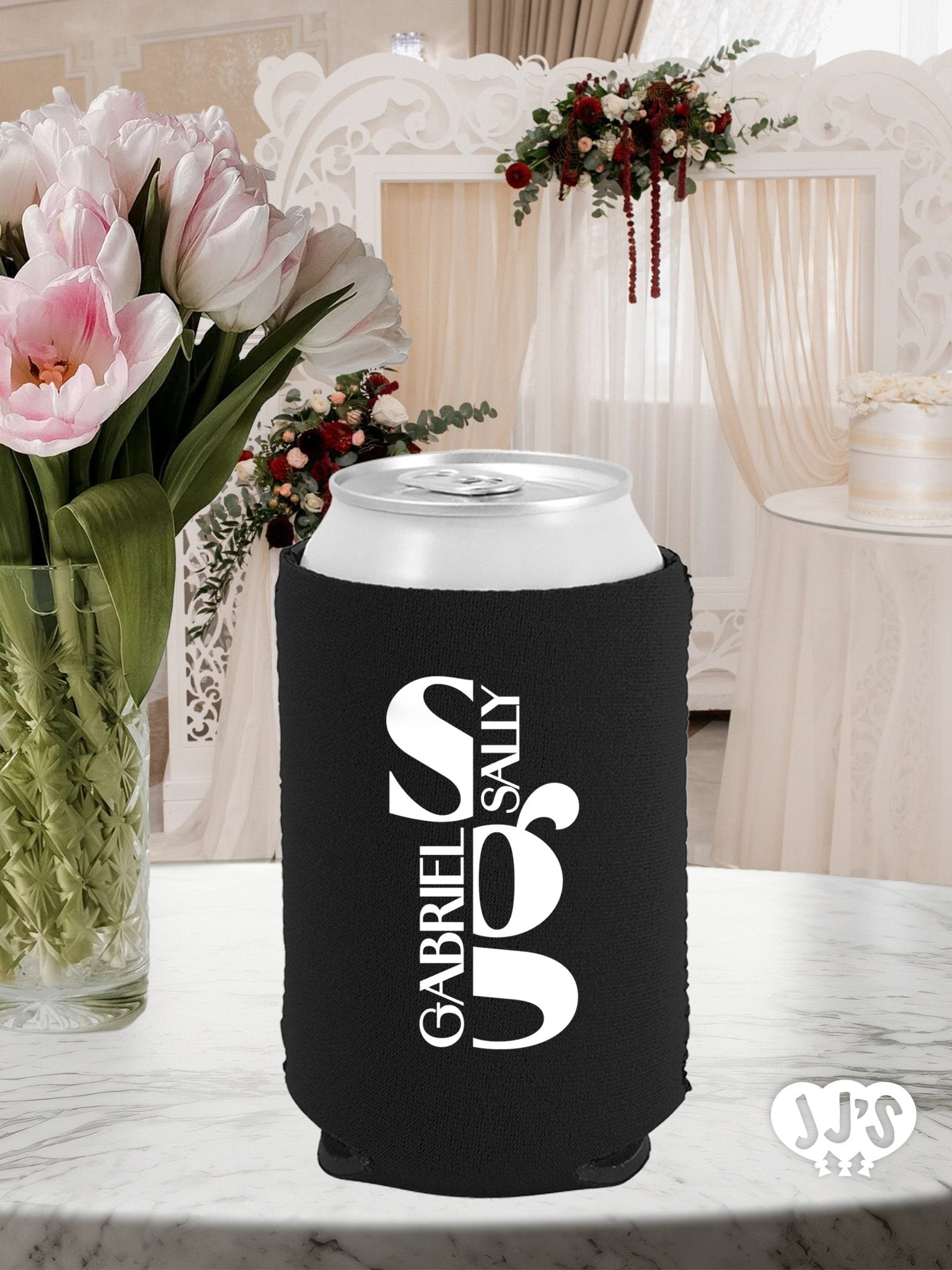 Custom Wedding Can Coolerss - JJ's Party House: Custom Party Favors, Napkins & Cups