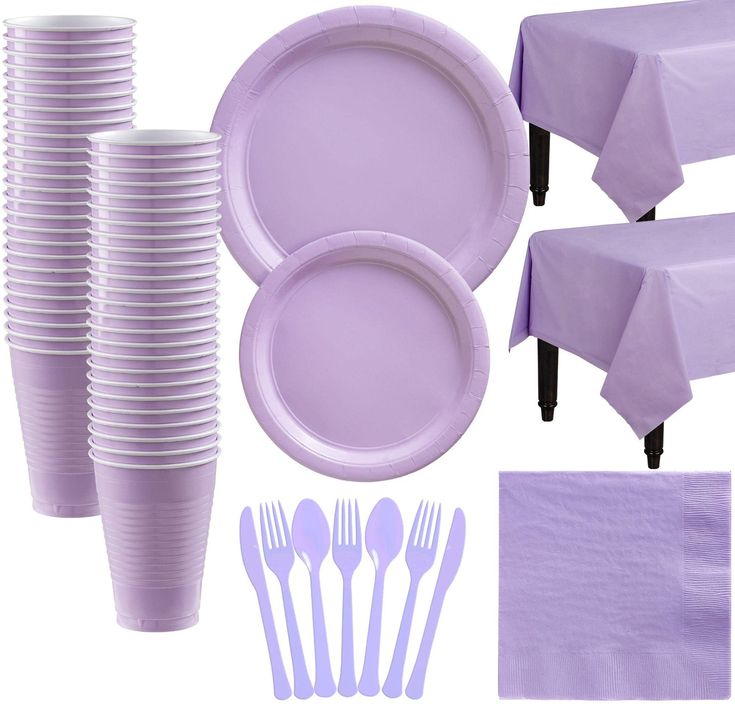 Lavender Tableware - JJ's Party House: Birthday,Balloons,Favors,Gifts