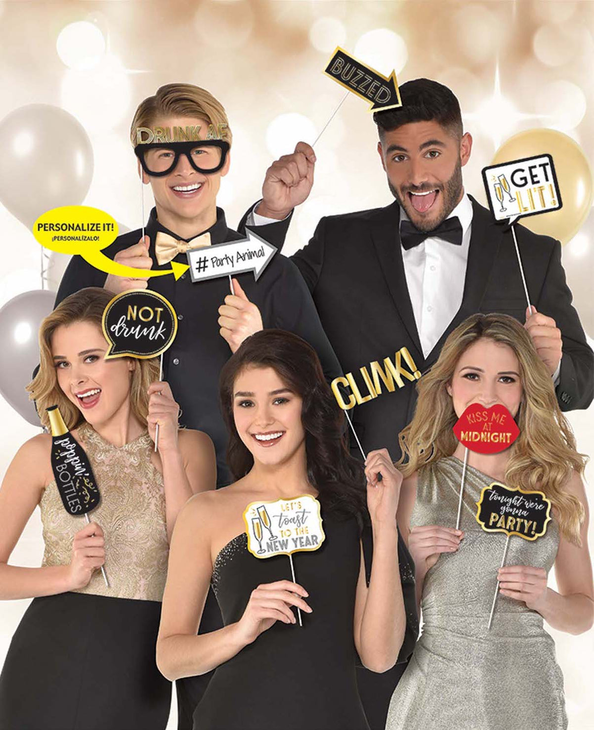New Year Photo Props - JJ's Party House: Birthday,Balloons,Favors,Gifts