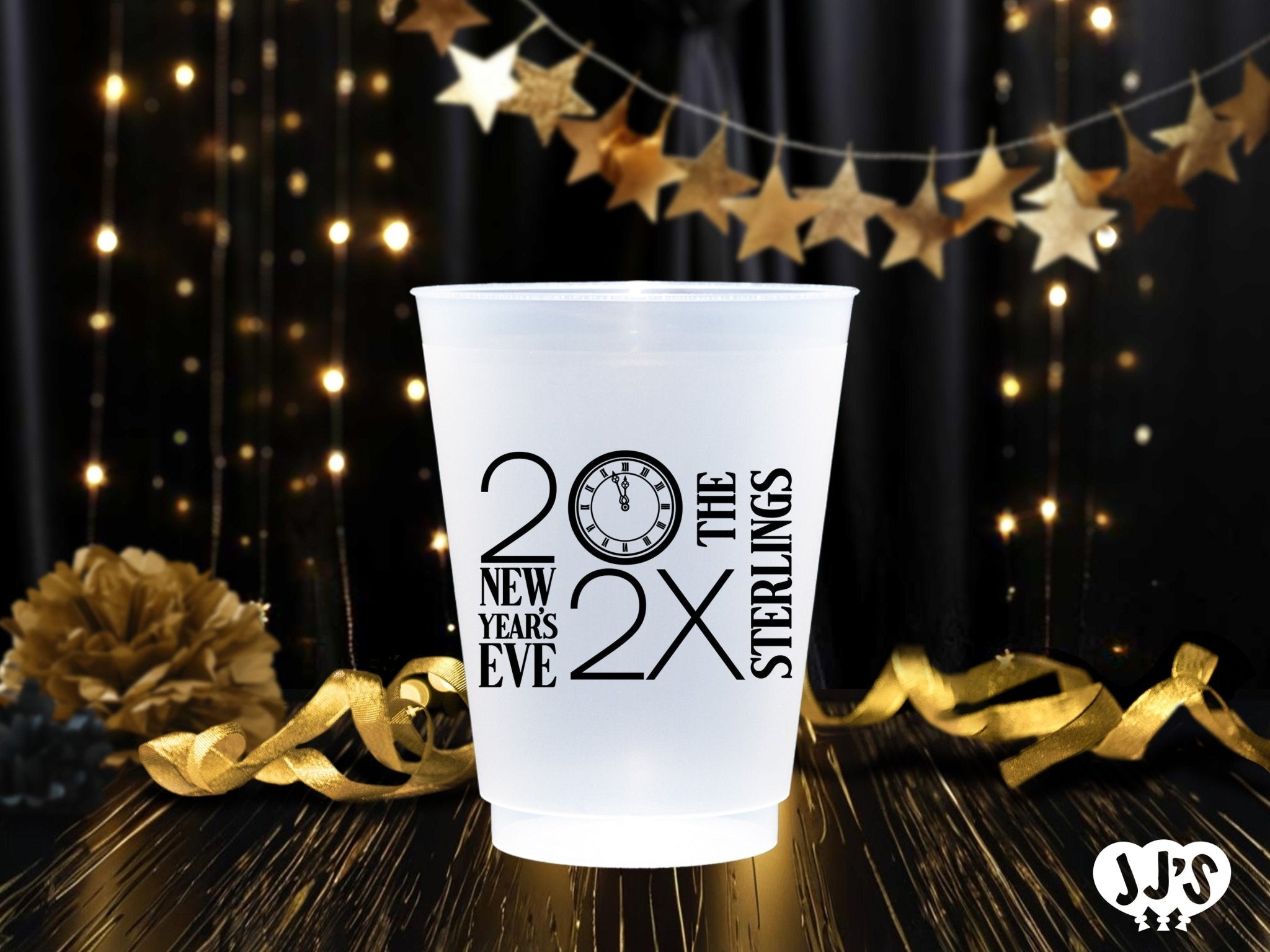 New Years Eve Party Custom Frosted Cups - JJ's Party House: Birthday,Balloons,Favors,Gifts