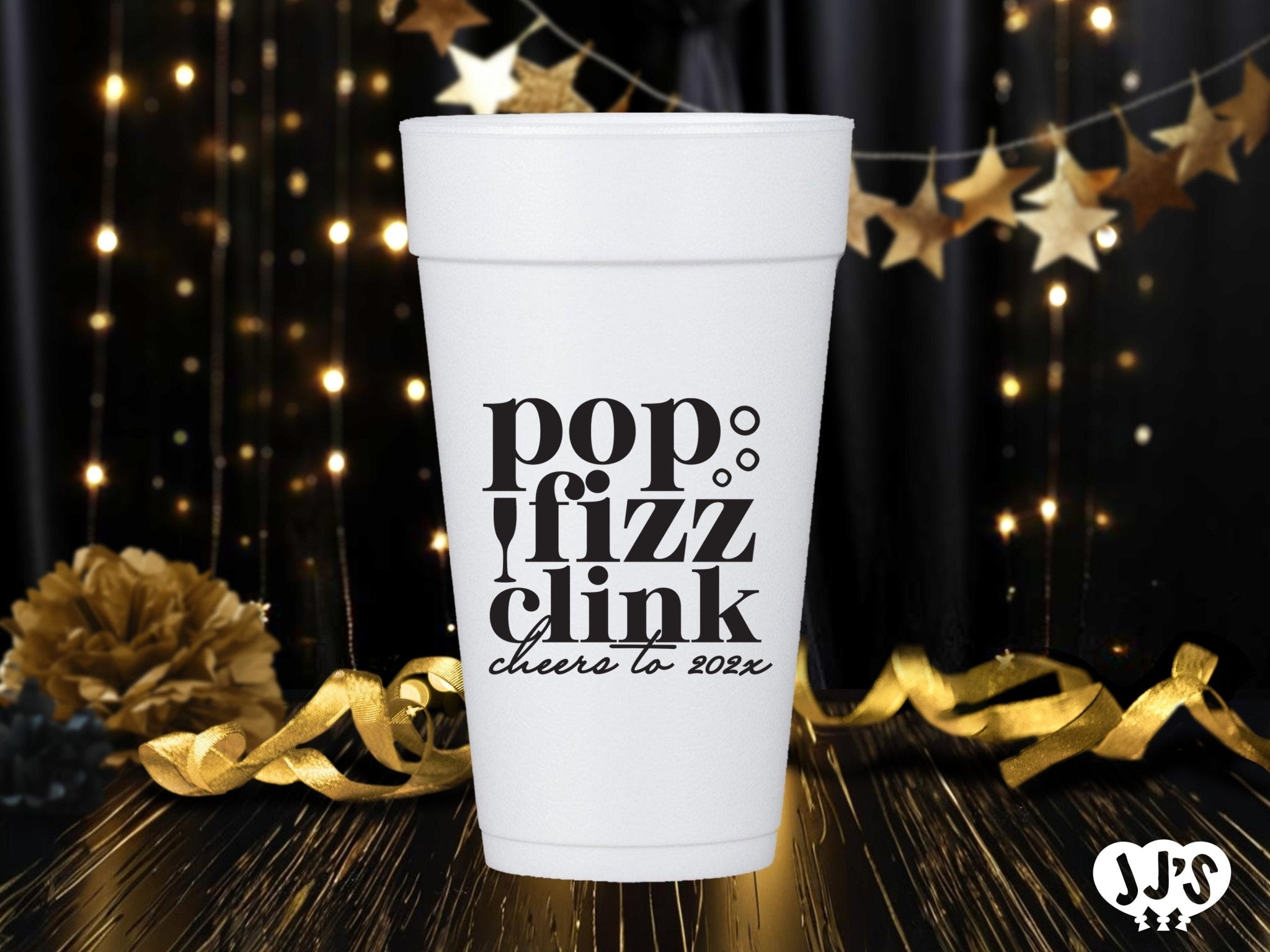 New Years Eve Personalized Styrofoam Cups - JJ's Party House: Birthday,Balloons,Favors,Gifts