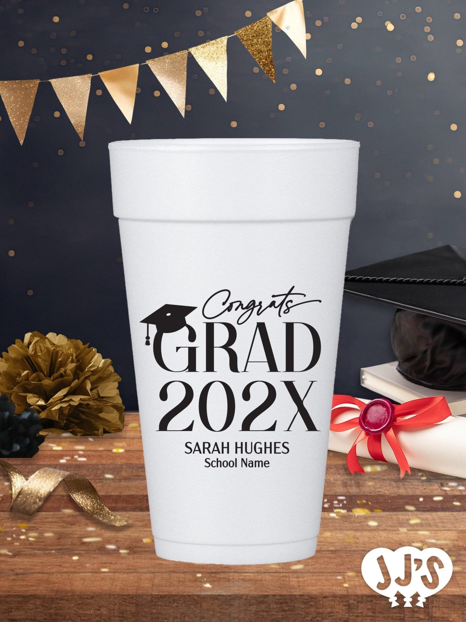 Personalized Graduation Styrofoam Cups - JJ's Party House: Birthday,Balloons,Favors,Gifts