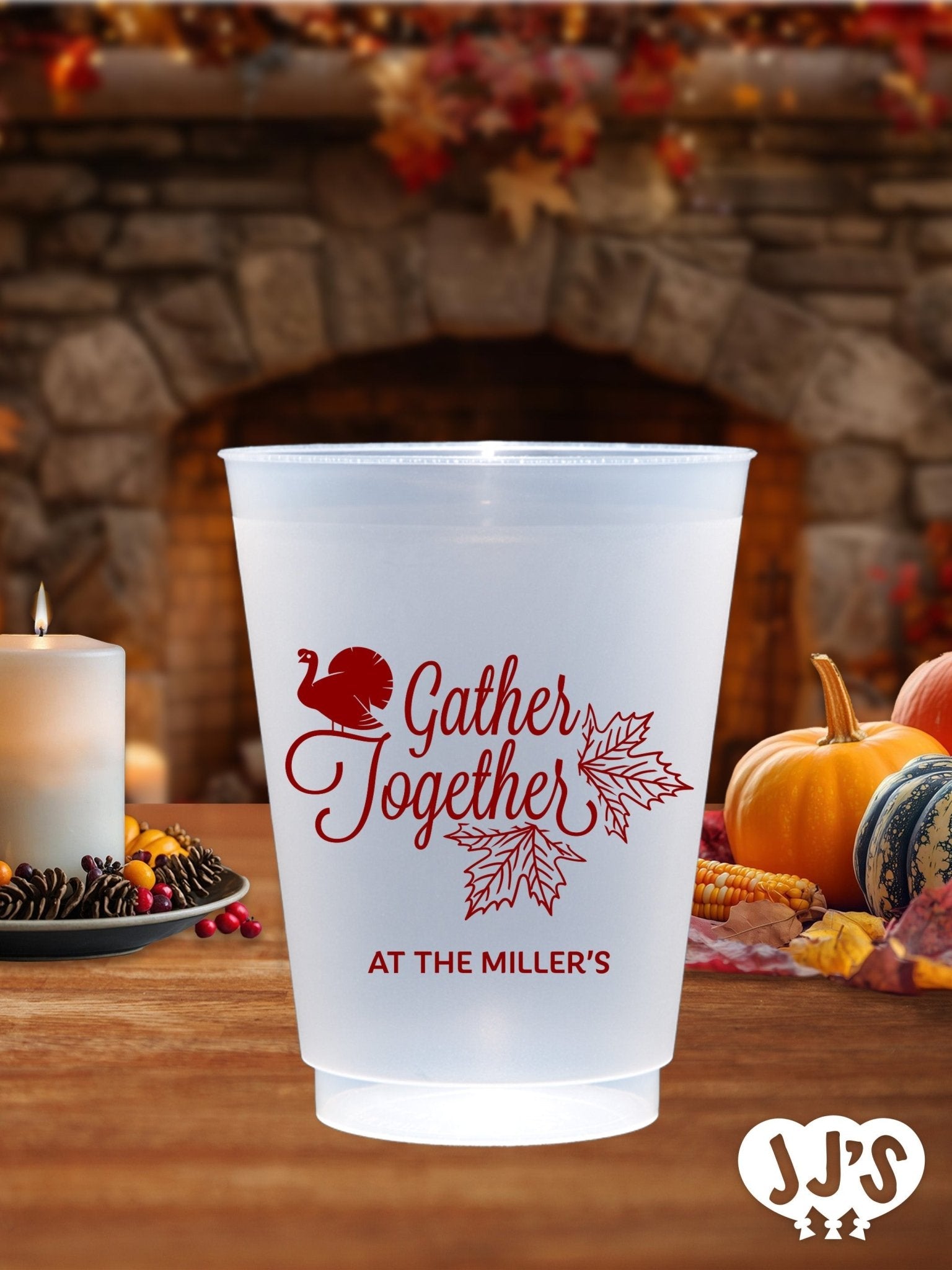 Thanksgiving Custom Frosted Cups - JJ's Party House: Birthday,Balloons,Favors,Gifts
