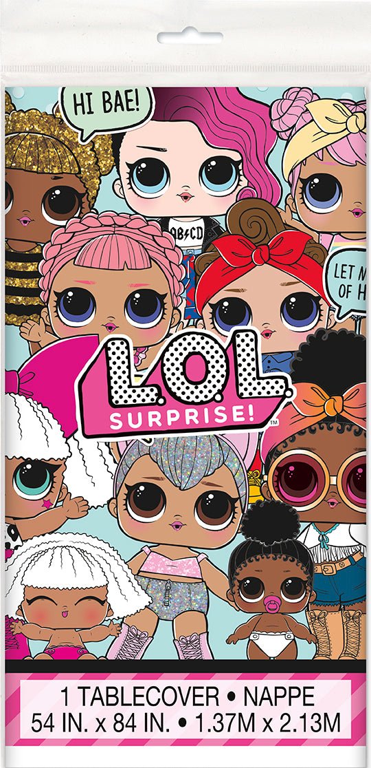 1 LOL Plastic Tablecover 54" - JJ's Party House: Custom Party Favors, Napkins & Cups