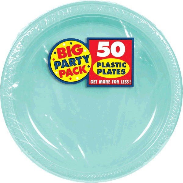 10 1/4 Robin's Egg Plates 50ct - JJ's Party House: Custom Party Favors, Napkins & Cups