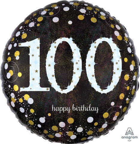 100th Sparkling Birthday Mylar Balloon 18