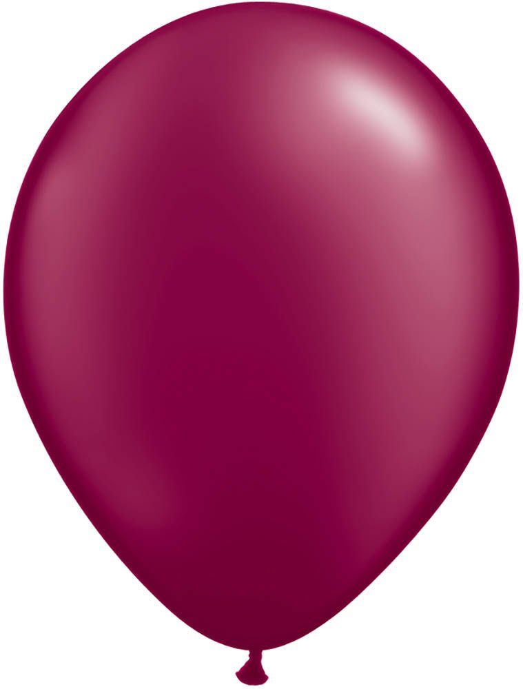 11'' PEARL BURGUNDY LATEX BALLO - JJ's Party House: Custom Party Favors, Napkins & Cups