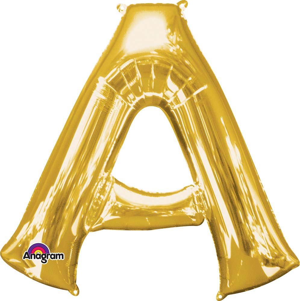 33'' LETTER A GOLD - JJ's Party House: Custom Party Favors, Napkins & Cups